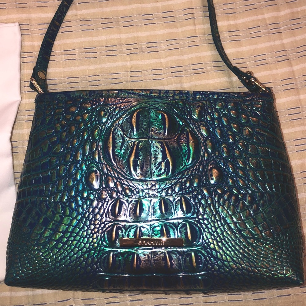 Brahmin bag! Turquoise and gold! Perfect size
